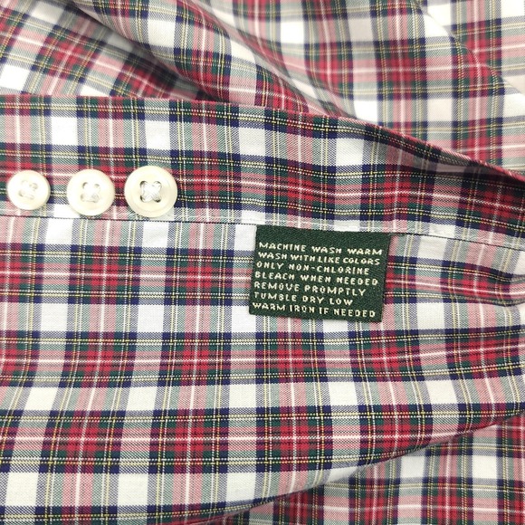 Lauren Ralph Lauren Shirt Mens XL Red Plaid Long Sleeve Button Up Non-Iron - Picture 4 of 7